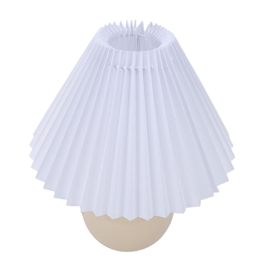 Pleated Table Lamp Ceramic LED Nordic Modern Nightstand Lamp for Bedside Living Room Bar Decor