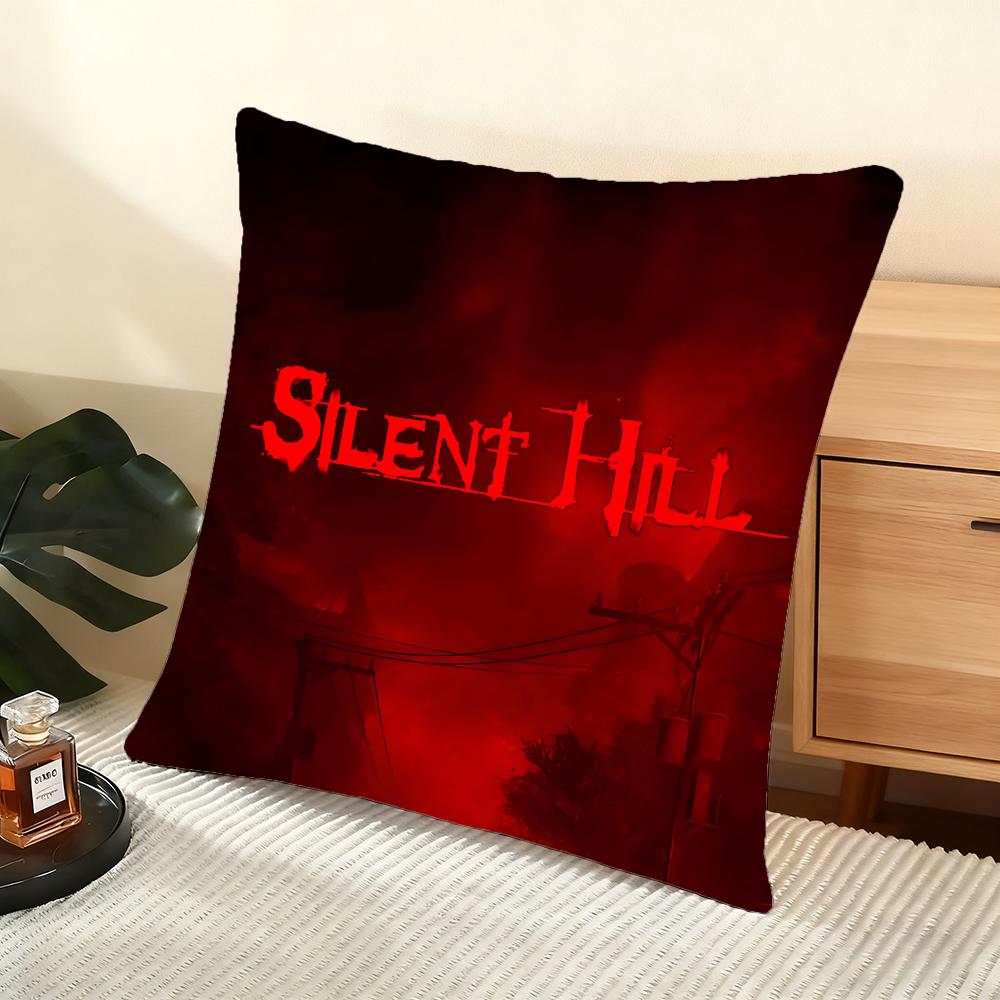 Cushion Cover Silky Short Plush Home Sofa Cushion Cover - Invisible Zipper Home Decoration Hot Classic Silent Hill Game