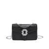 Temperature  Fashionable and Fashionable Summer New Style Simple Casual Texture Chain Crossbody Single Shoulder Small Square Bag for Women