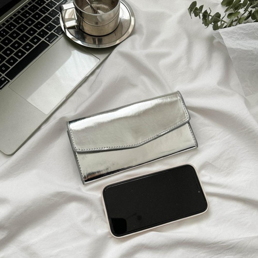 Large Capacity Envelope Evening Bag Pu Leather Handheld Bag Simple Messenger Cluth Bag  Girls