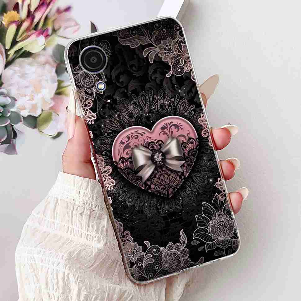 For Samsung A03Core Case Soft Silicone Cute Heart Painted Cover Case For Samsung Galaxy A03 Core SM-A032F TPU Fundas Capa