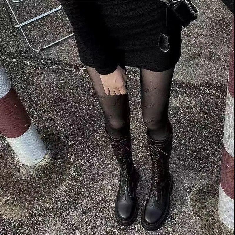 British Style Knight Boots Women's 2025 New Knee Boots Slim Tall Thick-soled Brown Boots Elastic Boots