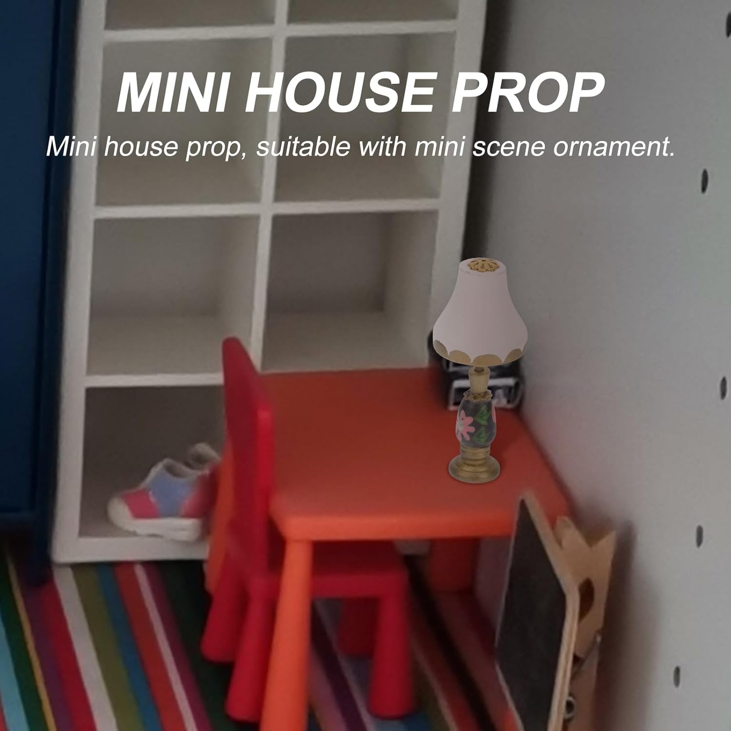 1: 12 Miniature Dollhouse Table Lamp LED Mini Lamp Dolls House Furniture Accessories