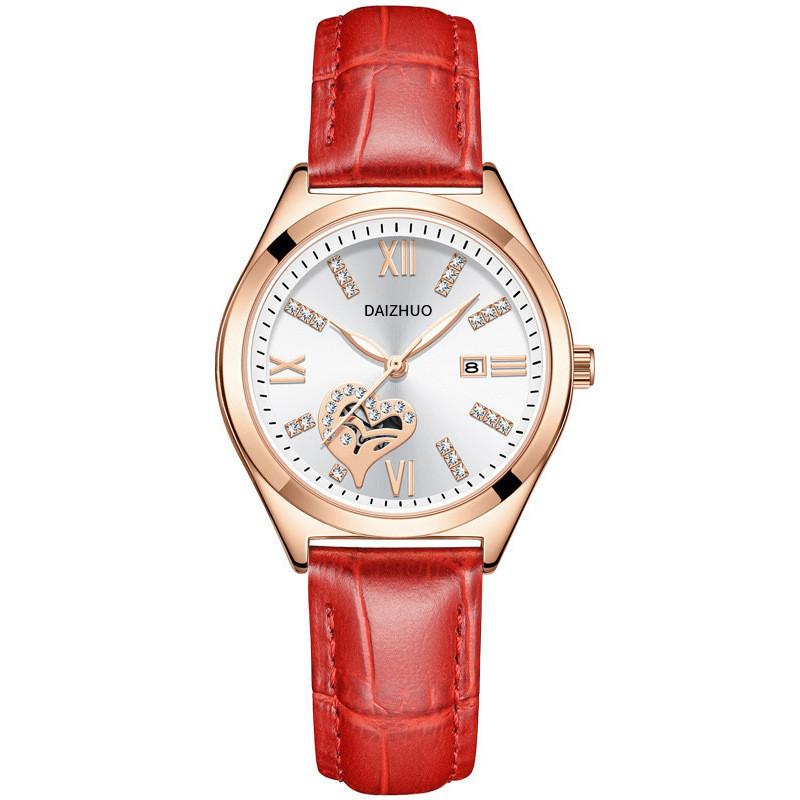 Business Watch Ladies Hollow Out Quartz Dress Watch With Luminescent Hands For Office Wear