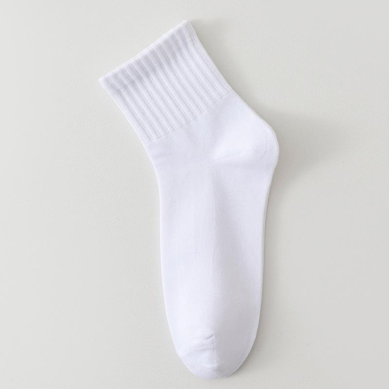 5 Pairs of Men's Autumn Cotton Sweat Absorbing Breathable Deodorizing Tube Socks