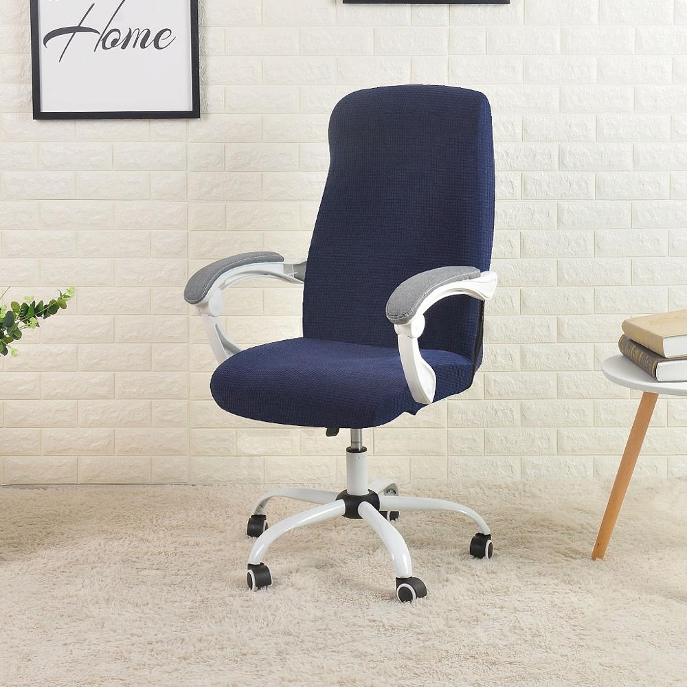 

Elastic Office Chair Cover Computer Chair Slipcover Water Repellent Jacquard Armchair Slipcover S