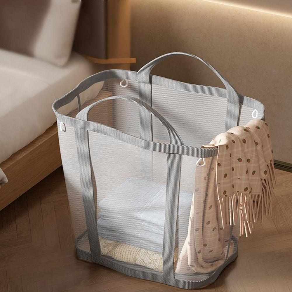 Large Capacity Foldable Laundry Basket Nylon Storage Basket  for Children Toy Storage