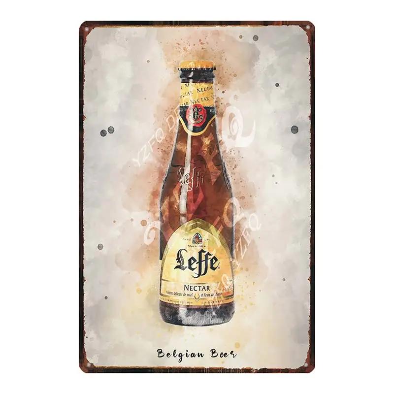 Belgian Beer Jupiler Duvel  Metal Plate Wall Pub Kitchen Restaurant Home Art Decor Vintage Iron Poster Gift 8x12inch DU-6718B