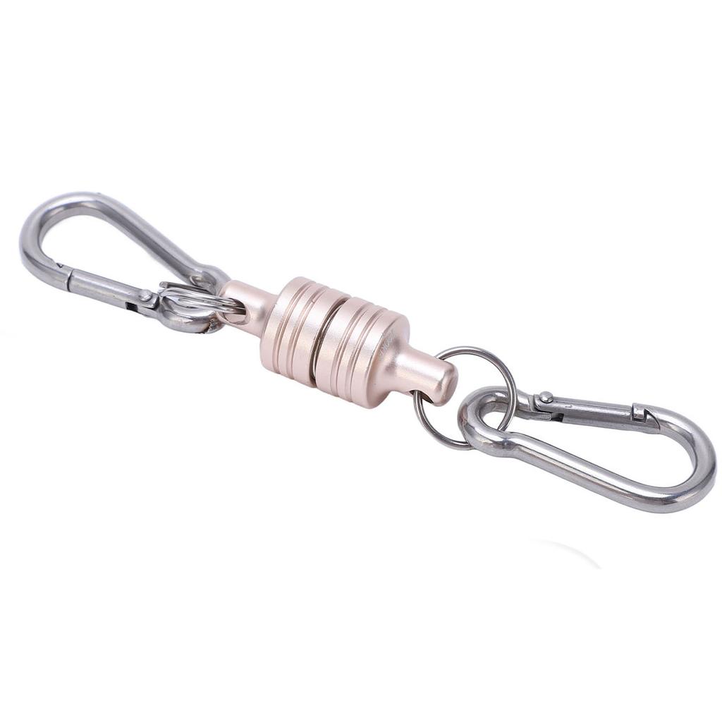 MagConnect 2KG Magnetic Release Detachable Pull Apart Keychain Secure Key Attachment to Bag Easy Access to Keys Silver
