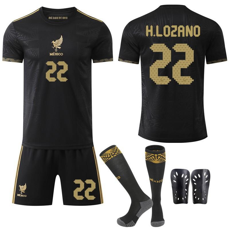 Maglia America's Cup 2025-26 Nero Oro Squadra Nazionale Messico Calcio Commemorativo