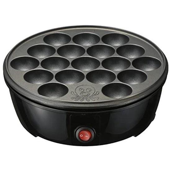 Ohm Electric Takoyaki Maker Tabletop Non-stick Coated Plate 18 Pieces Black COK-E-T65-AH-K 08-3291