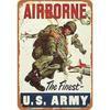 Vintage Airborne Troops Metal Sign Military Decor for Home Club Bar Wall Art