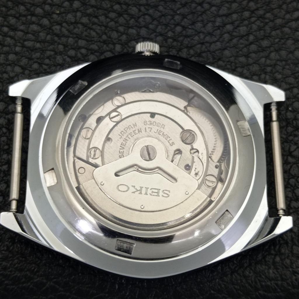 AUTOMATIC VINTAGE REFURBISHED SEIKO 5 JAPAN 6309A MENS BLACK WATCH a441338-5 Sk-a441338