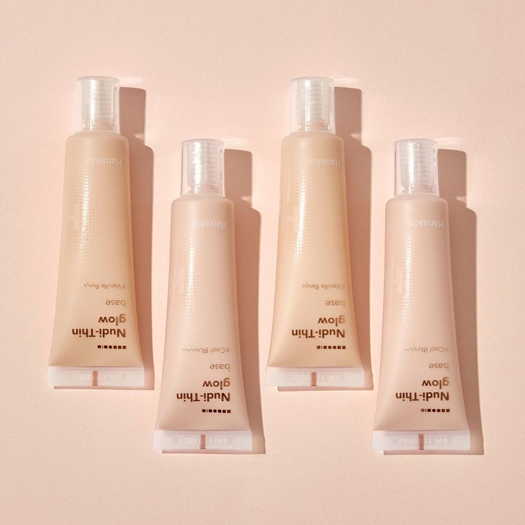 Nudy Thin Glow Base 30ml SPF35 PA++ 2pcs (Cool Blossom, Vanilla Beige)