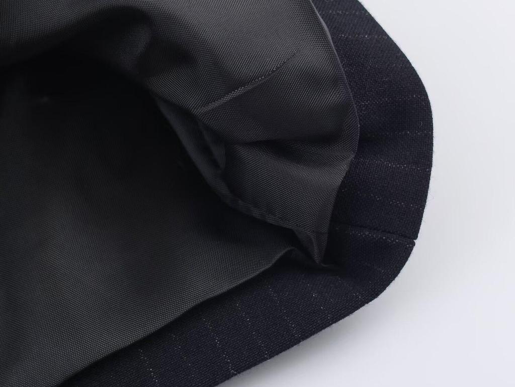 BR&ZA Women's 2026 Spring Pinstripe Double-Breasted Blazer