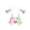 Children's Oil Rainbow Love Necklace BFF Good Friend Set Necklace Female Light Luxury Girlfriend Necklace