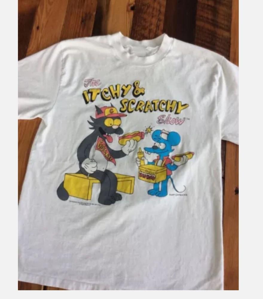 Симпсоны - Шоу Итчи и Скрэтчи Футболка Унисекс S-5XL Унисекс Футболка XXXXL