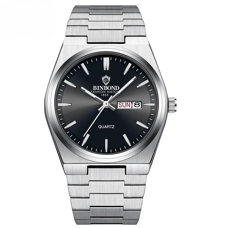 Luxury Watch for Man Elegant Date Week Waterproof Luminous Men Watch Quartz Stainless Steel Sports Men's Watches Reloj