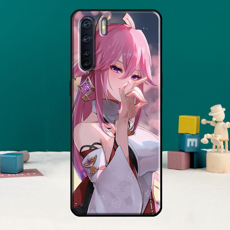 Genshin Impact Yae Miko Phone Case For Oppo A74 A15 A80 A60 A40 A94 A54 A98 A78 A18 A38 A58 A16 A76 A96 A17 A77 A57S