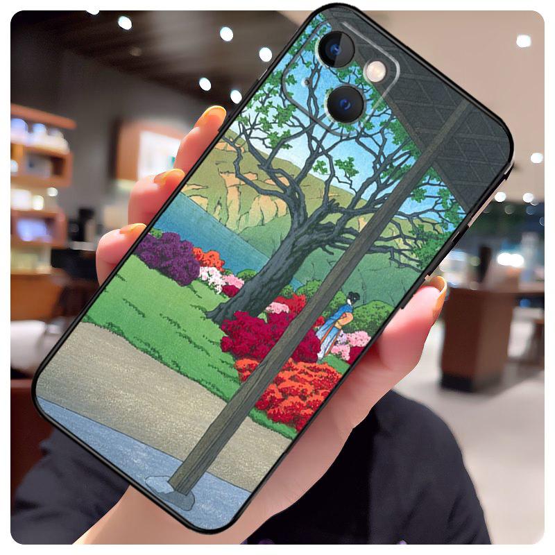 Japanese Ukiyoe Case For iPhone 17 Pro Max 15 14 13 11 12 16 Pro Max mini 15 16 Plus 16e 17 Air Phone Cover