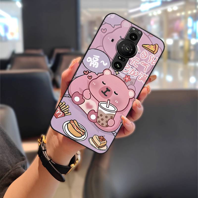 Phone Pouch Silicone Phone Case For Sony Xperia Pro-I Graffiti Full Wrap Anti-dust Protective Soft Case Cute Waterproof