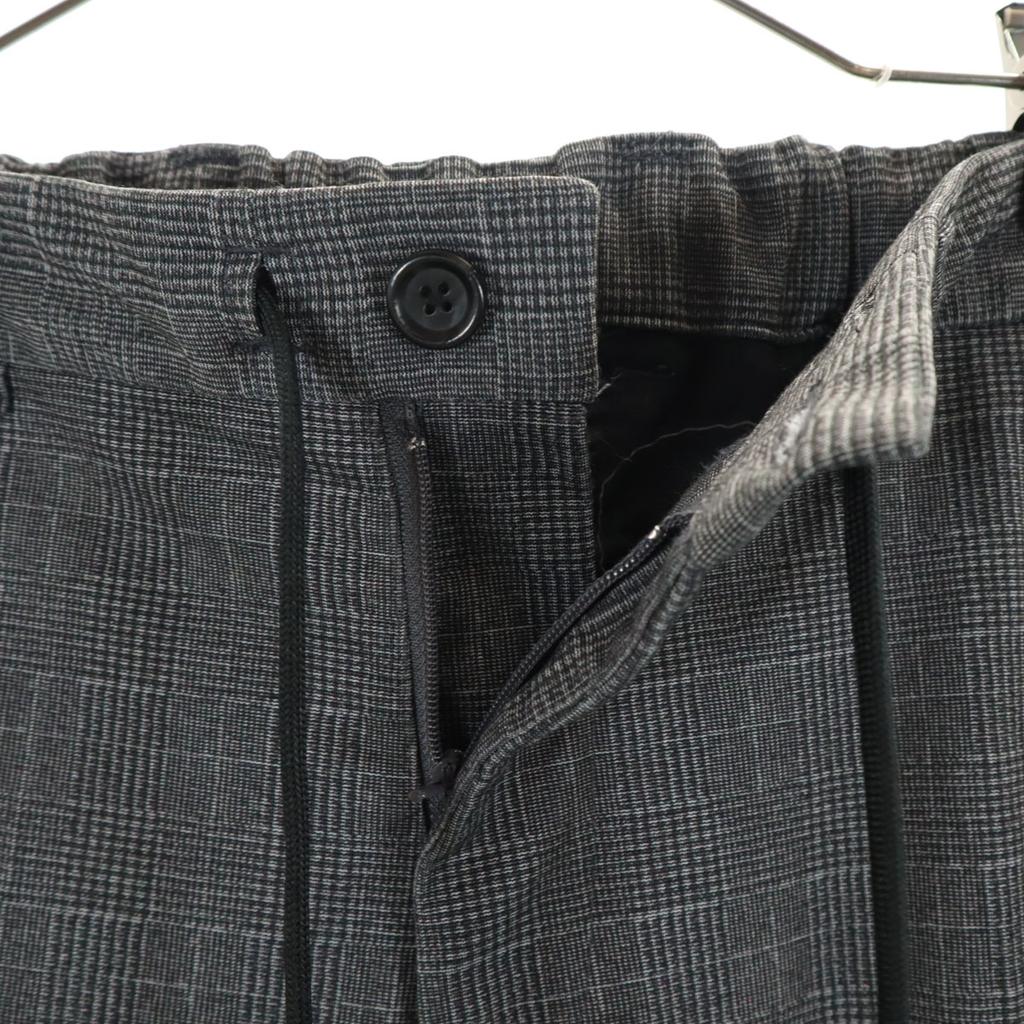 Ships Check Pattern Easy Slacks Pants M Charcoal Gray Men's Used