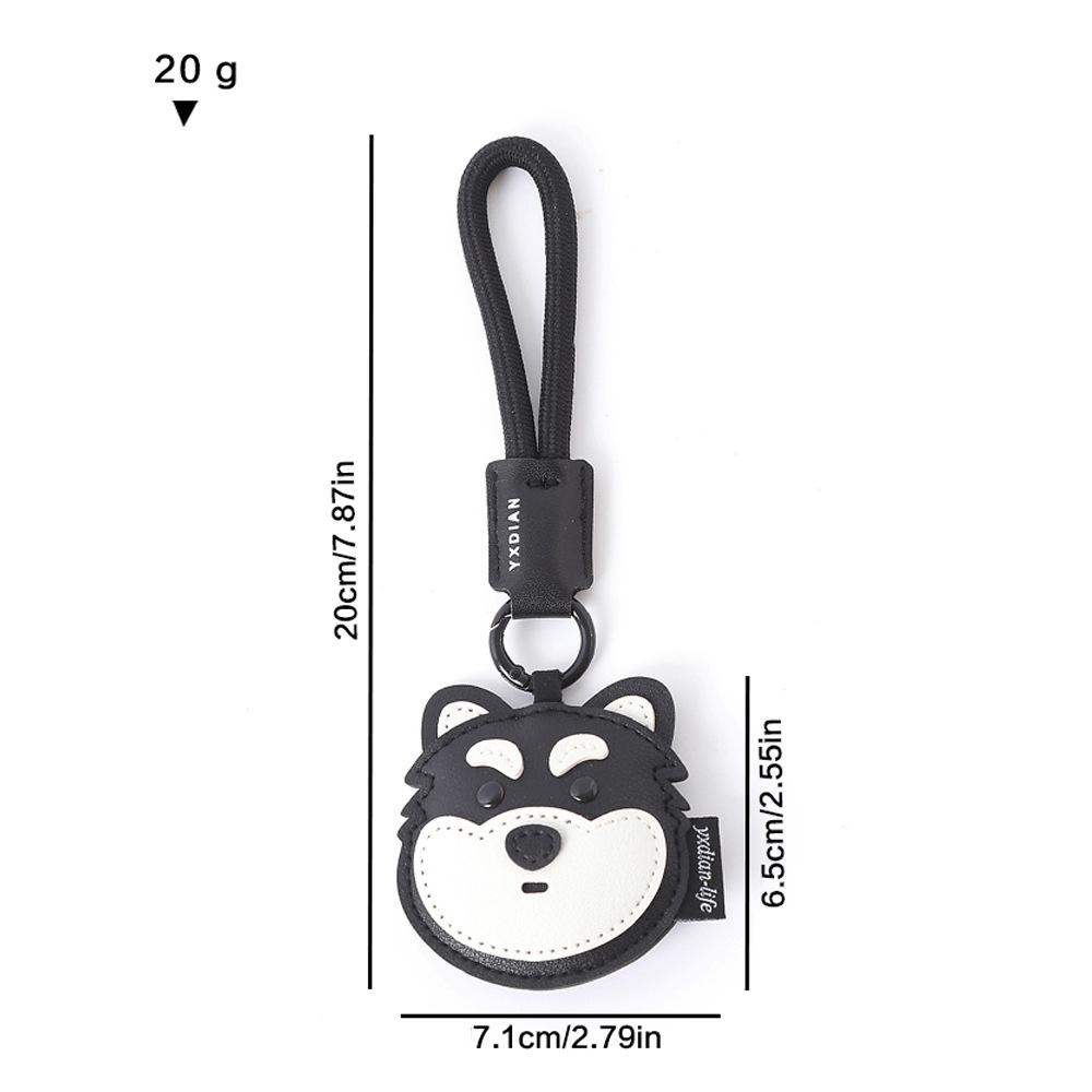 Lovely Puppy Key Chains Durable Strap High Quality PU Cartoon Dog Pendants Woman's Handbag Ornaments
