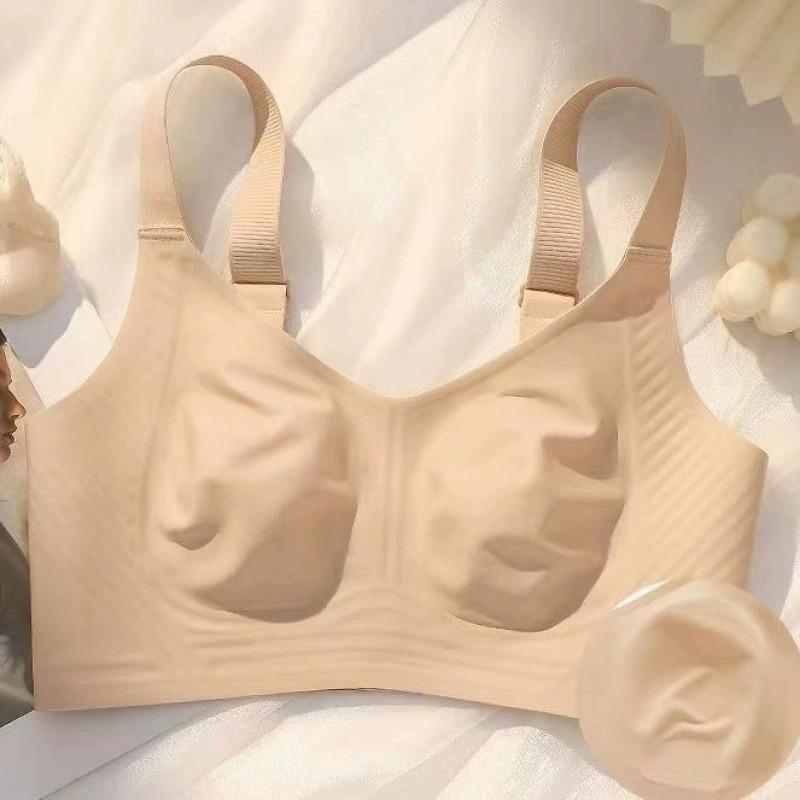 Special for nude seamless rabbit ear cup, thin without steel ring, gathering, thin and soft support, beautiful back bra