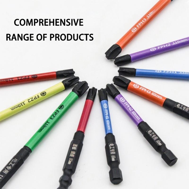 Professional Electrician Screwdriver 3pc Magnetic Driver Set High Hardness Alloys Steel Corrosion Resistant Black Phosphating Treatments