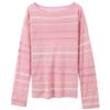 Sancai Women's 2025 Autumn Striped Knit Pullover