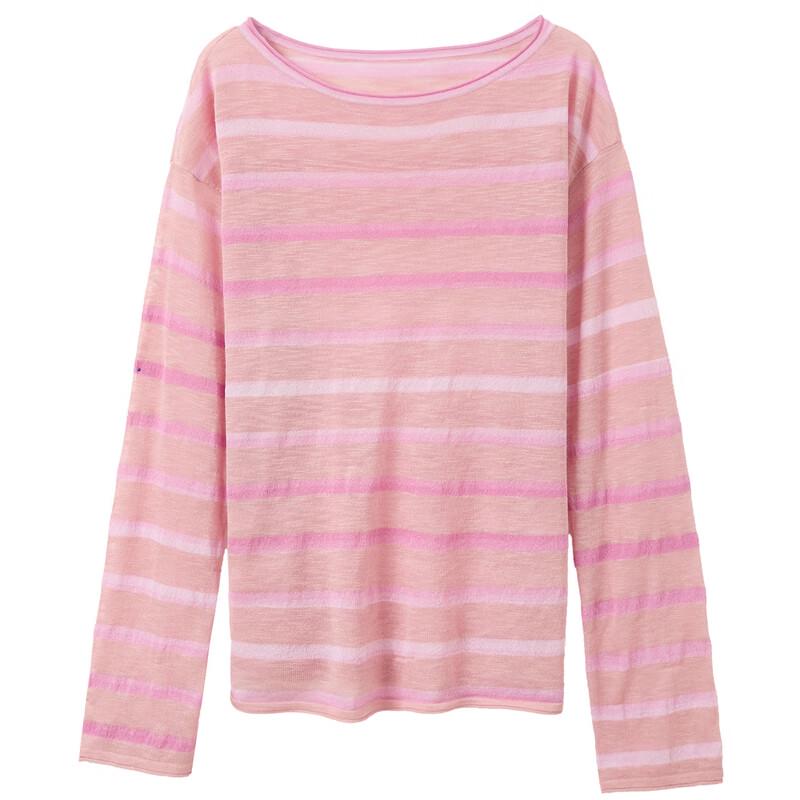 Sancai Women's 2025 Autumn Striped Knit Pullover