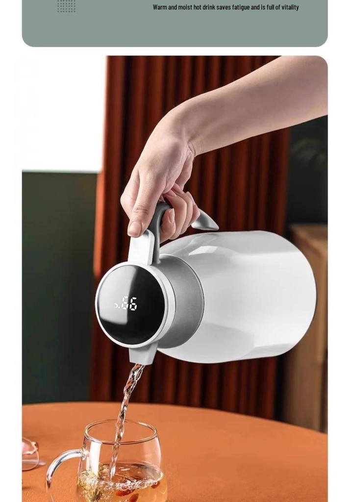 2026 Glass-Lined Thermos Flask: Large Capacity Insulated Water Bottle for Home and Student Use, Ideal for Hot Water and Tea Brewing.