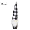 Cute Santa Gnome Ornament Christmas Wine Bottle Cover, Fluffy Artificial Beards Decor, Plaid Festive Kitchen Counter Decor Toppers for Holiday