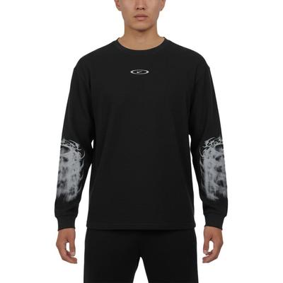 Swoosh Crew Neck Pullover Cotton Long Sleeve T-Shirt Men Tops IQ1016-045