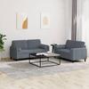 Vidaxl 2-Cz. Relaxation Set With Cushions, Dark Grey, Velvet