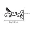 Supporti da Appendere per Piante in Ferro Battuto con Decorazione di Uccello e Foglia Perfetti per Uso Esterno su Patio Balcone Parete del Giardino