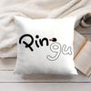 PPingu Cartoon Cute Cushion Cover Silky Short Plush Invisible Zipper Dustproof Sofa Pillow Case for Home Decor