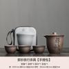 Outdoor one pot three cups tea set portable purple sand express cup light luxury travel teapot gift
