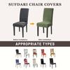 1/2pcs Dining Room Chair Covers Stretch Jacquard Chairs Cover Solid Color Seat Slipcover Removable for Home Hotel Party