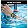 CRRJU New Watch 2305 Men's Watch Solid Stainless Steel with Six-pin Steel Strap Business Watch
