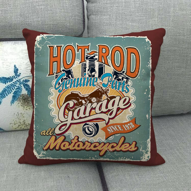 Nordic Retro Collection Digital Printing Short Plush Pillow Covers Decorative For Car Sofa Office Cushion Cover Home Goods