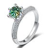 Bague Ringen Luxury D Color 1 Carat Moissanite Diamond Ring Female S925 Sterling Silver Fine Jewelry For Wedding Adjustable Size