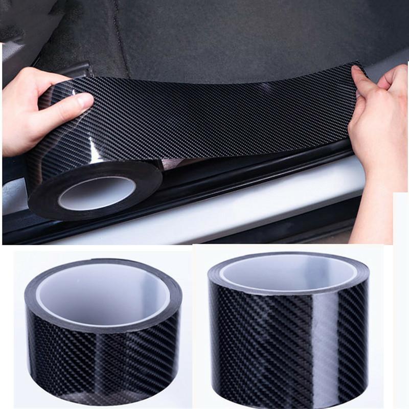 Car threshold bar protection bar anti-stepping paste general carbon fiber foot paste decorative strip car modification supplies