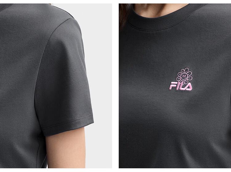 FILA Women's Slim-Fit Cooling Cotton Short-Sleeve T-Shirt