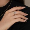 925 Silber Sonne und Mond Partnerring Set Himmelblau Funkelnde Zirkonia Ringe Versprechen Feiner Schmuck Geschenke für den Valentinstag