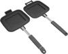 in TSBBQ Hot Sandwich Maker Keeps bread crusts together and prevents filling from spilling Stylish logo Separates to be used as a frying pan and easy