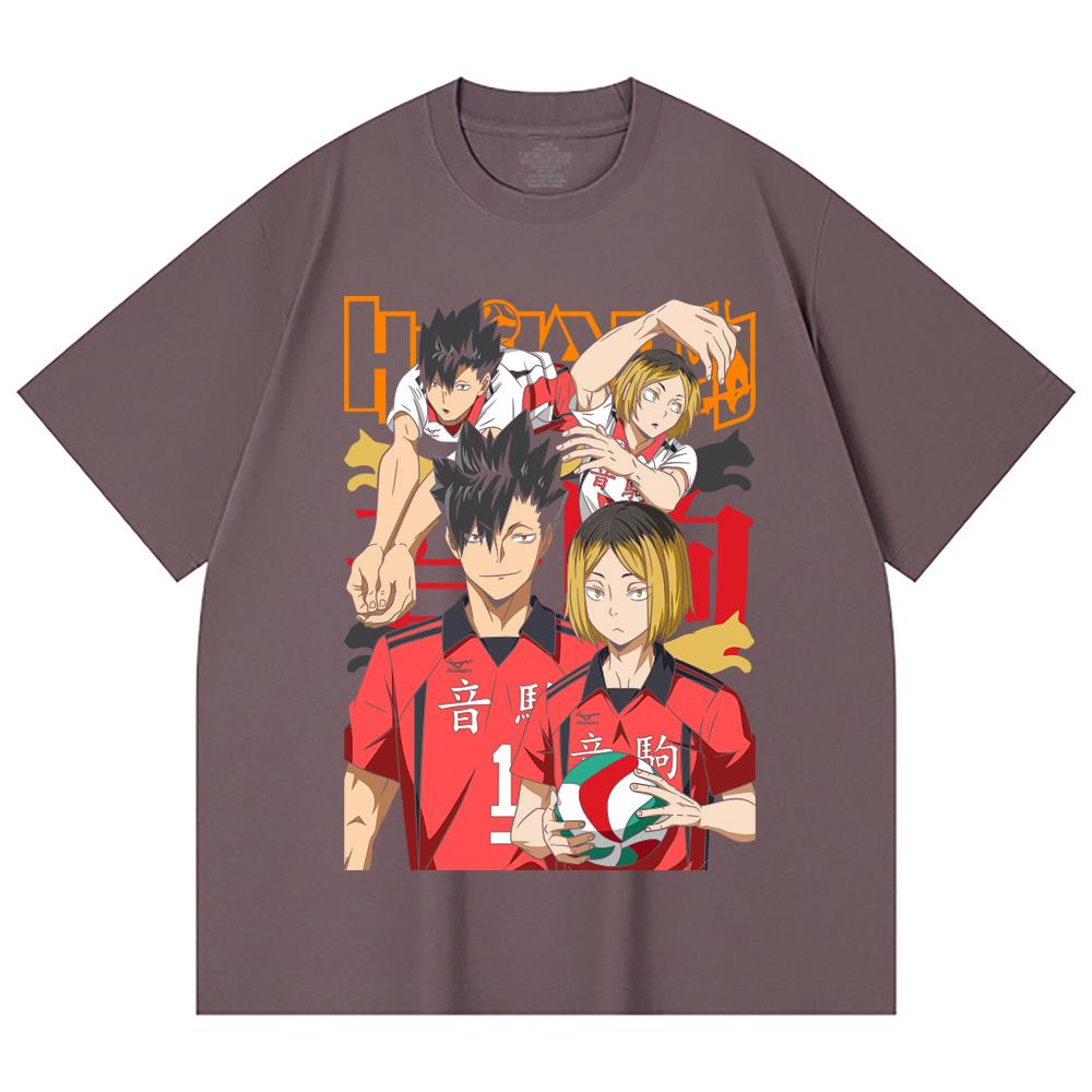 230 Gsm 100% Cotton Haikyu V6 Print Unisex Heavy Cotton T Shirt