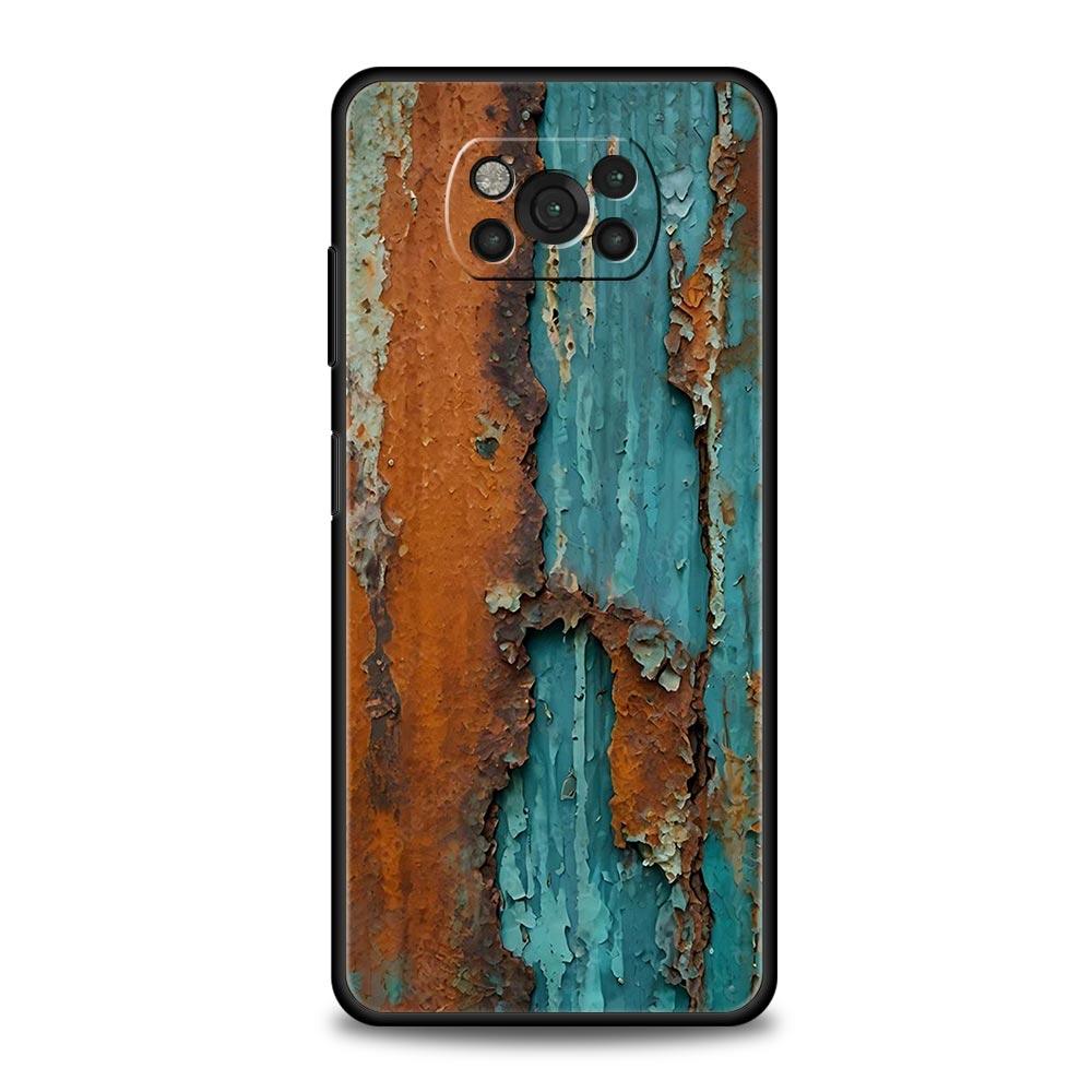 Vintage Industrial Style Rusty Phone Case for Xiaomi Poco F7 F6 F5 F4 F3 X6 X5 X4 X3 NFC F7 Ultra M4 C51 C55 GT Soft TPU Cover