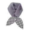 Korean Style Small Scarf for Women Winter New Fashion Neck Scarf for Women Thickened Warm Knitted Stitching Cross Neck Scarf