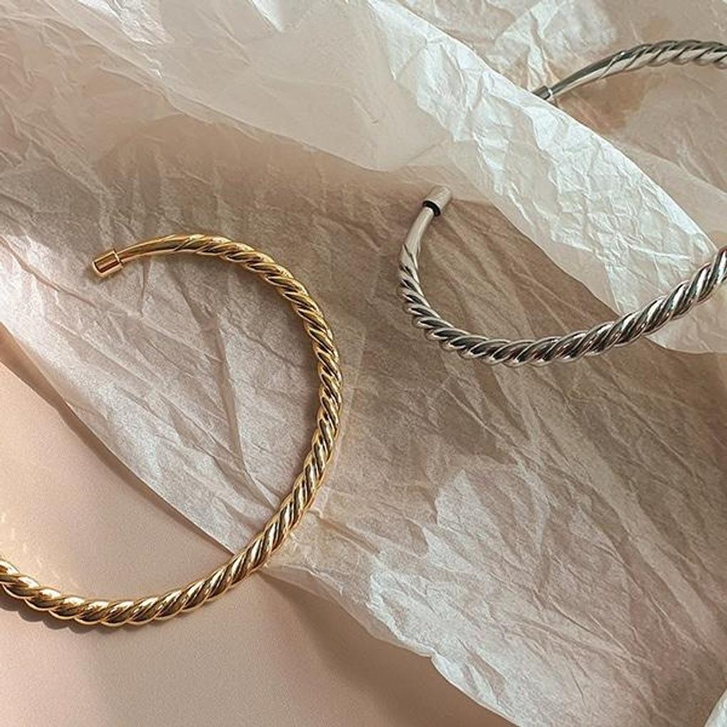 

Women s Daily Accessory Sari Rope Round Bracelet Silver